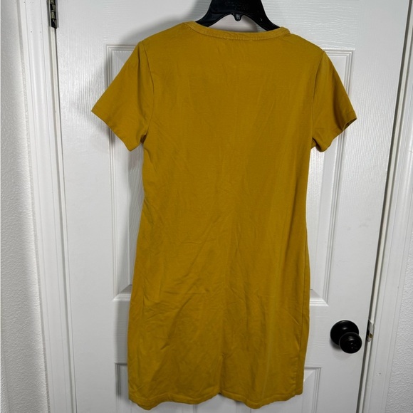 Calvin Klein Mustard Yellow T Shirt Dress - Picture 3 of 6